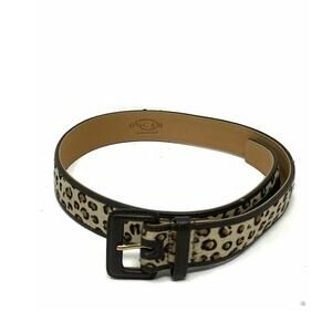 Oscar De La Renta Animal Print Leather Belt Size Medium